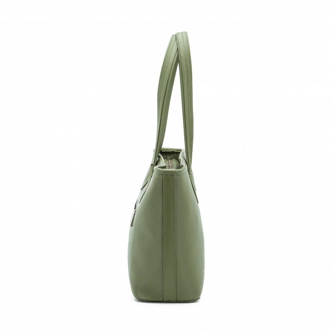 Posete Zea Shopper Verde Bosco Piele Naturala 301bo1