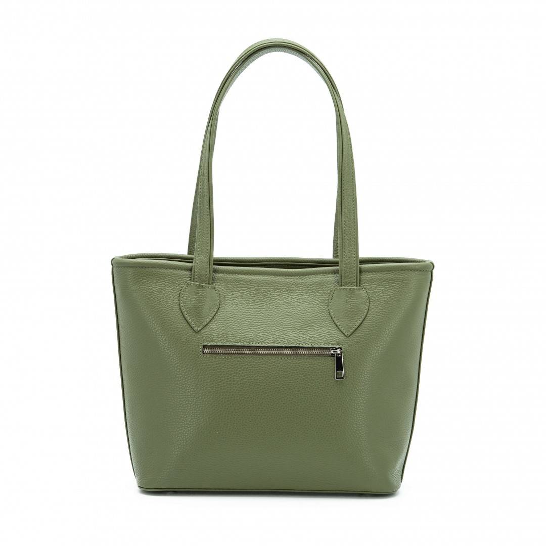 Posete Zea Shopper Verde Bosco Piele Naturala 301bo1