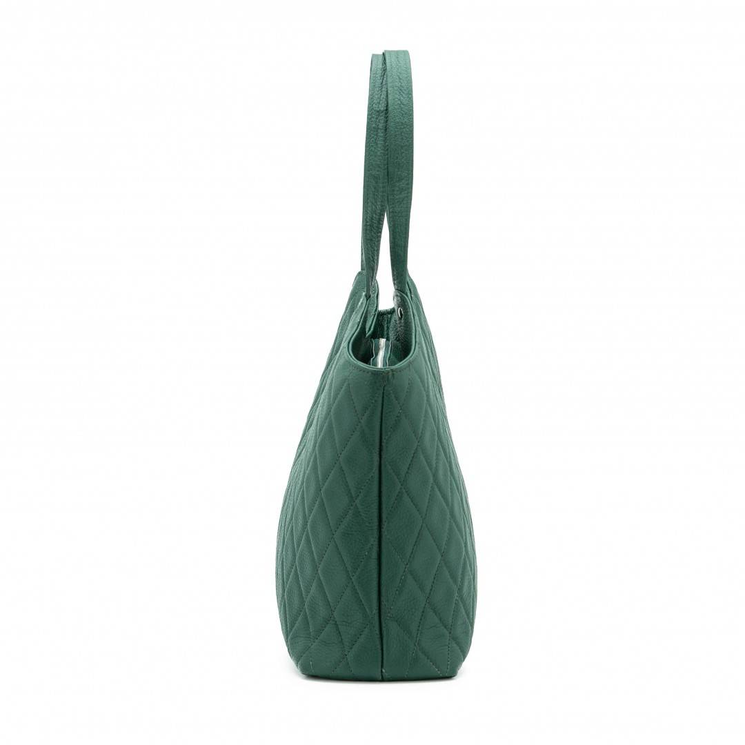 Posete zea Shopper Verde piele Naturala 300v1